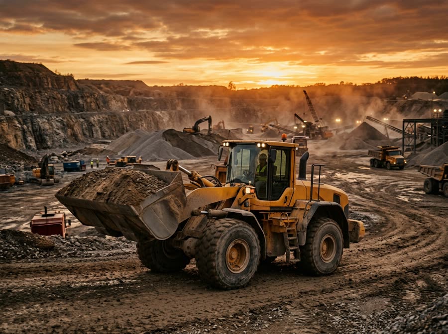 Wheel Loader on jobsite